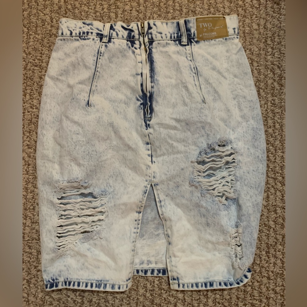 Top secrets short jean skirt